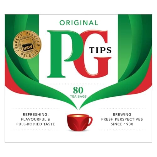 Image of PG Tips Original | Black Tea Bags | Refreshing, Flavourful & Full-Bodied | Perfect Flavour Release | 80 Plant Based Biodegradable Teabags