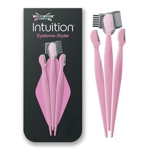 Image of Wilkinson Sword Intuition Eyebrow Styler Razor for Women, Professional-Style Razor for Eyebrows with 3 Beauty Tools and 1 Lift Accessory