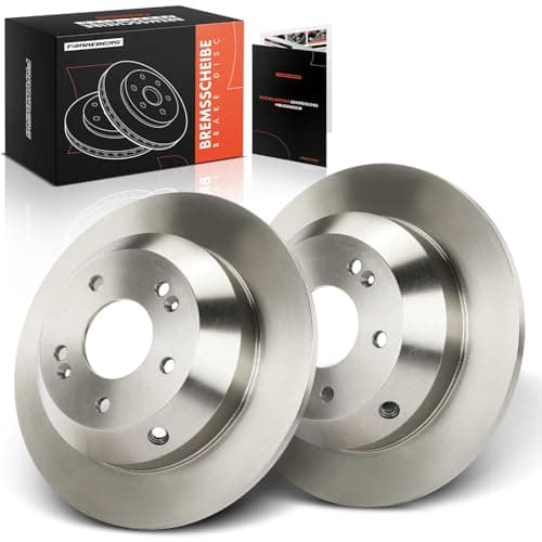 Image of Frankberg Brake Disc Set incl. 2x Discs Rear Solid Ø302mm Compatible with Santa Fé III DM DMA Santa Fé II CM Sorento II XM Replace# 584112P000