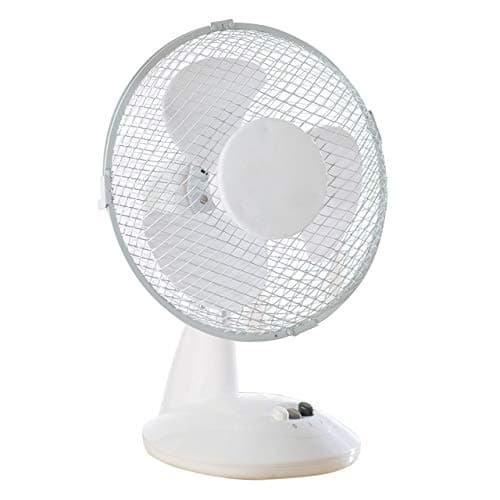 Image of Daewoo COL1062 9-Inch Table Fan, Portable Desk Fan for Home/Office, 2 Speed Settings & Easy-To-Use Key Switch - White