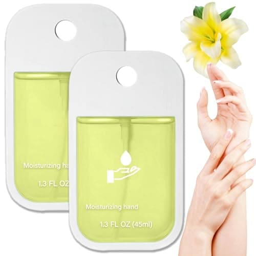 Image of 2PCS Mist Hydrating Hand Sanit-izer Spray for Adults,Portable Travel Size,Cleanses Your Hands,Sp-ray Hand Sanit-iser,Mini Ha-nd Sanit-iser Spray,Travel Ha-nd Sanit-iser Sp-ray,Ha-nd Sp-ray,Vanilla
