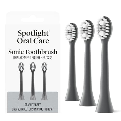 Image of Spotlight Oral Care Sonic Toothbrush Replacement Heads - 3 Pack | Made by Dentists | Micro-Action Bristles Target Plaque, Staining & Bad Breath | 9-Month Supply | Fits Spotlight Sonic Toothbrush Only