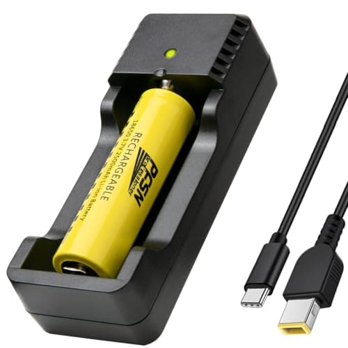 Image of 10W USB 18650 Battery Charger - PFSN Super Fast Charging Universal Intelligent Lithium Charger for 3.7V Li-ion 18650 18500 18490 18350 17670 17500 16340 14500 21700 26650 Rechargeable Batteries