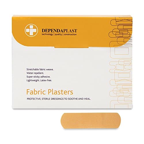 Image of Dependaplast Advanced Fabric Plasters 7.5cm x 2.5cm - Hi Tech Lightweight, Water-Repellent, Flexible, Super-Sticky Adhesive - Box of 100