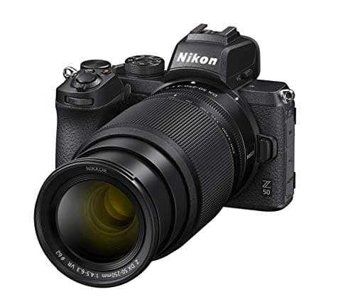 Image of Nikon Z50 + Z DX 16-50mm + Z DX 50-250mm Mirrorless Camera Kit (209-point Hybrid AF, High speed image processing, 4K UHD movies, High Resolution LCD Monitor) VOA050K002