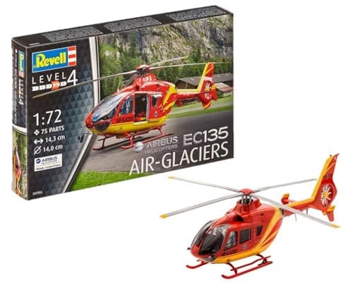 Image of Revell 04986 Airbus Helicopters EC135 Air-Glaciers 1:72 Scale Unbuilt/Unpainted Plastic Model Kit
