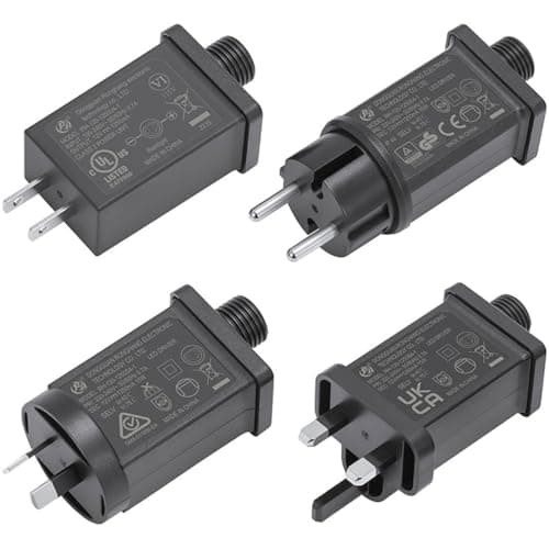 Image of 12V 1000mA/1250mA/1500mA Power Supply Converter IP44 Inflatable Power Adapter for LED Strip Lights, Christmas Decor Light, Indoor/Outdoor Use, UL Listed (UK 1500mA)