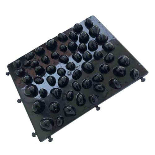 Image of Zanthicia Massage Mattress Pebble Massage Mat Eco-Friendly Safe Promotes Health And Relieves Stress Acupressure Mat Cushion Friend Foot Yoga, Black, 37x29.5x3.2cm