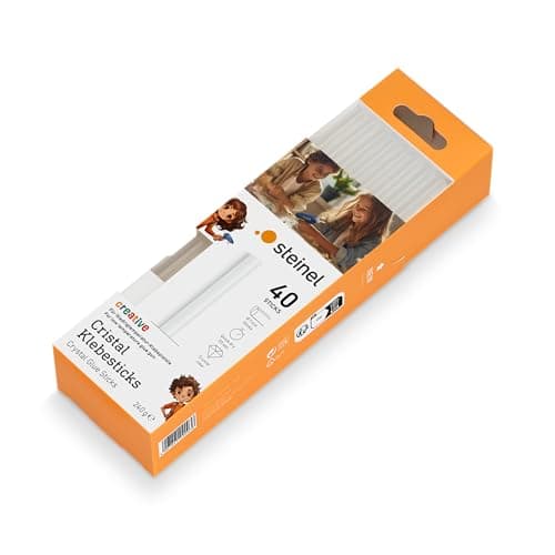 Image of Steinel Glue Sticks 85°C Cristal Transparent Hot Glue Sticks 7 mm Pack of 40 Hot Glue Cartridges for Glue Gun GlueMatic 1007-LT 240 g