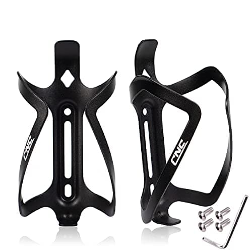 Image of CNC Bike Water Bottle Cage，2-Pack Bike Bottle Holder for Road Bike/Mountain bike/BMX/Kids Bike/Gravel Bike Cycle water bottle （black/red/blue/orange）