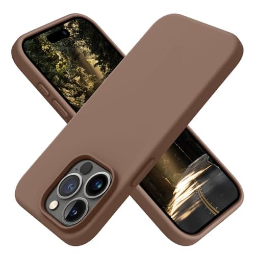 Image of OTOFLY for iPhone 15 Pro Max Case [Compatible with MagSafe] Full-Body Silicone Shockproof Slim Thin Phone Case for iPhone 15 Pro Max 6.7 inch (Light Brown)