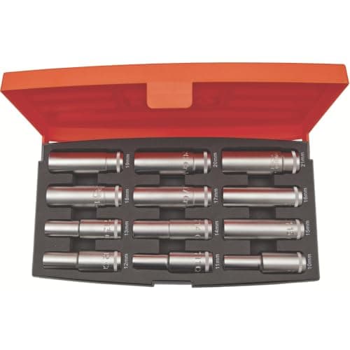 Image of Bahco S1612L 1/2" deep socket set, 12 pcs