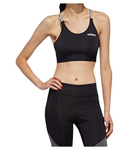 Image of adidas Women's Designed 2 Move Material Mix Bra Top Black/White Large