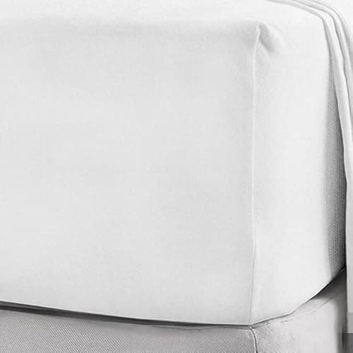 Image of Flannelette Fitted Sheet 100% Brushed Cotton Extra Deep 32cm/13 Inch Bed Sheet Soft Warm Cosy Bedding Plain Colour Easy Care Bed Linen Single Double King Super King (White, Single)
