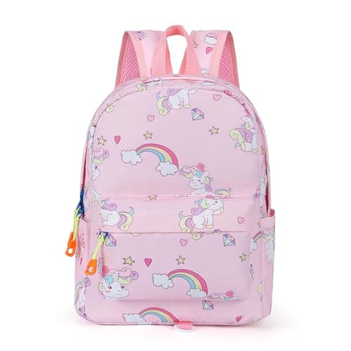 Image of Hifot Unicorn Toddler Backpack for Girls, Lightweight Mini Preschool Bookbags, Cute Travel School Backpack for Preschool Kindergarten Elementary School