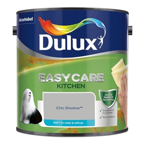 Image of Chic Shadow Dulux Easycare Kitchen Matt Emulsion Paint 2.5L – Grease & Stain Resistant, Washable Matt Finish, Durable Interior Paint for Kitchen Walls & Ceilings