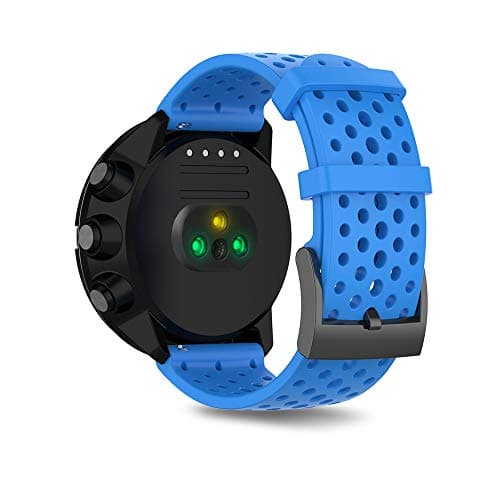 Image of SeaFicco Watch Strap Compatible for Suunto 7, 24MM Silicone Quick Release Band Replacement Air-Hole Watchband Compatible with Suunto 9/9 Baro/Spartan Sport Wrist HR /D5 /Traverse (Blue, L)
