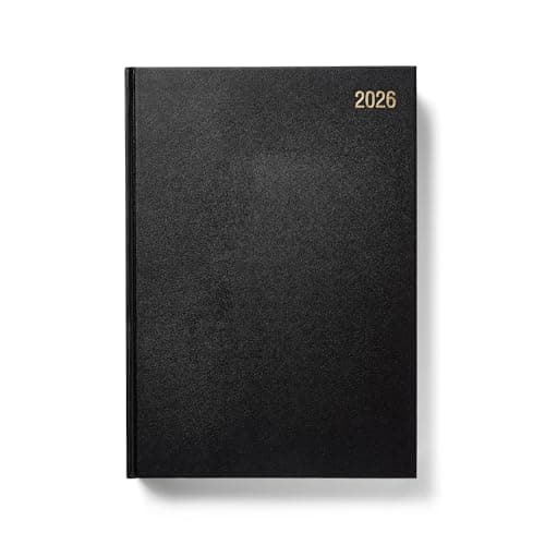 Image of Morgan's Direct 2026 Diary A4 Two Pages per Day Restaurant Planner with Hard Cover | Black