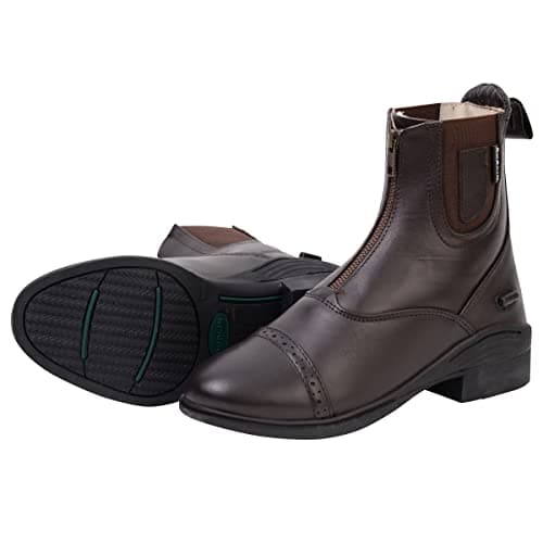 Image of Dublin Evolution Zip Front Paddock Boots, Brown, Adults 7
