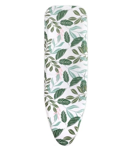 Image of Addis Large Ironing Board Replacement Cover with Perfect drawstring toggle, fits upto 123x39cm with Green Forest design, Cotton