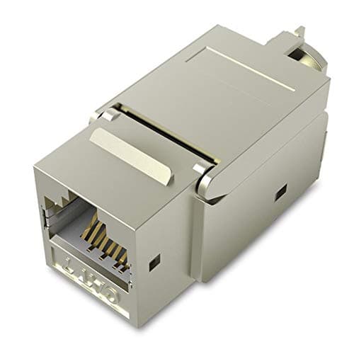 Image of VENTION RJ45 Modular Jack, Cat7 Cat6 Cat5 RJ45 8P8C Network Keystone Jack RJ 45 socket In-Line Coupler Female to Female Metal Shell High Shielding Coupler Ethernet Cable Extender Adapter (5 pack)