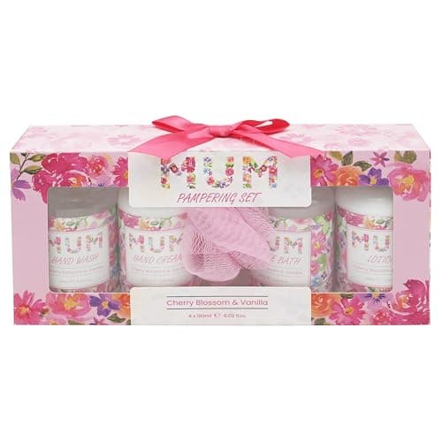 Image of The Leonardo Collection Jennifer Rose Gallery Mum Pamper Set | Hand Wash, Hand Cream, Lotion & Bubble Bath | Luxurious Skin Care & Relaxing Bath Soak | Cruelty-Free Spa Gift Set for Women