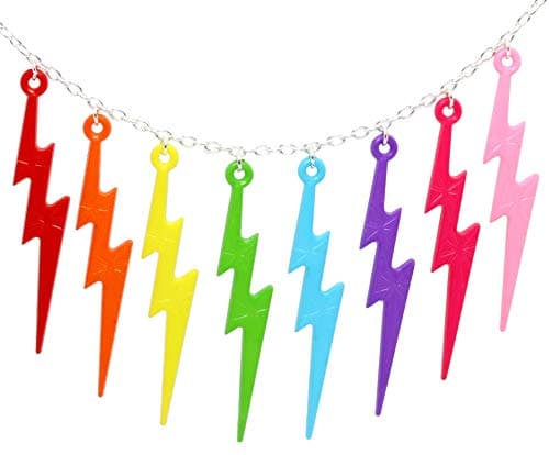 Image of Bluebubble LUCKY LIGHTNING Flash Rainbow Necklace on Gift Card