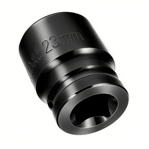 Image of Youzzei 1/2 Inch 23mm Impact Socket, 6 Point Shallow Metric Socket, Upgraded Electrophoretic Coating CR-V Steel 23mm Sockets 1/2" Drive for Car Repair Mechanical Maintenance Home Use