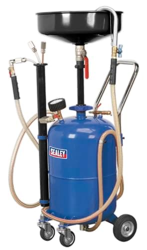 Image of Sealey Ak456Dx Mobile Oil Drainer with Probes 35Ltr Air Discharge