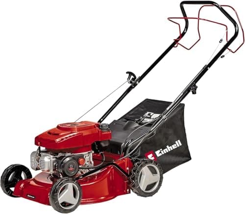 Image of Einhell Petrol Lawn Mower Self-Propelled, 40cm Cutting Width Lawnmower For Gardens Up To 1000m2, 2kW 4-stroke OHV Engine, 7 Level Cutting Height Adjustment, 45L Grass Box GC-PM 40/2 S
