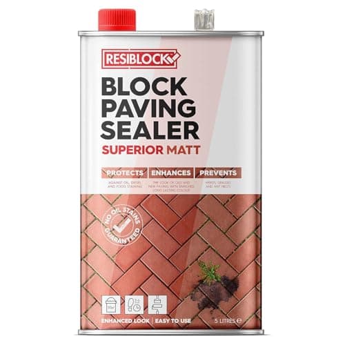 Image of Resiblock Superior Block Paving Sealer – Easy To Apply – Resistance to De-icing Salts – Matt Finish – 5 Litre