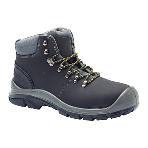 Image of Blackrock Malvern Black Lightweight Safety Boots, S3 Steel Toe Cap, Mens and Women, Leather Shoes, Water Resistant, Protective Steel Midsole, Anti-Slip Safety Boots - Size 11
