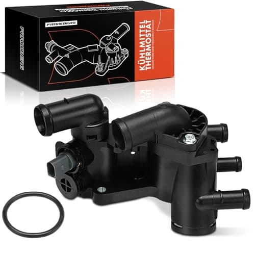 Image of Frankberg Engine Coolant thermostat Housing 80°C/87°C Compatible with Polo Fabia I Fabia II Ibiza II Ibiza III Ibiza IV Cordoba Replace# 032121111AP