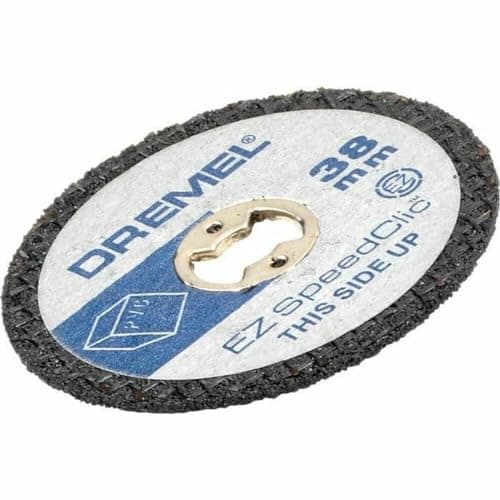 Image of Dremel SC476 SpeedClic Cutting Wheels Multi Pack, Rotary Tool Accessory Kit of 5 Cutting Discs, Cutting Depth for Cutting Plastic, PVC, Plexiglass, 38 mm, 14 mm