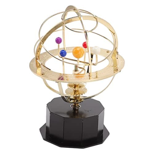 Image of Agatige Solar System Model for Kids, Metal Solar System Planetarium Model Mechanical Rotatable Desktop Solar System Educational Space Science Toy for Teenagers