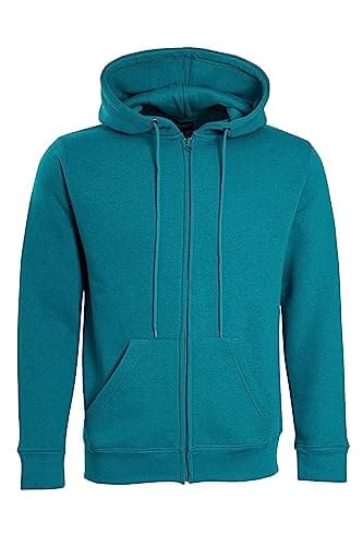 Image of imporio 11® Women Ladies Plain Oversized Hoodie Top With Zip Hoodies Sweatshirt Top Jumper Fleece Jacket Hoodies UK 8-20 (X-Large UK 16-18, Jade Green)