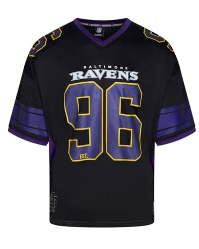 Image of Recovered Baltimore Ravens NFL Mesh Oversized Top Jersey Black