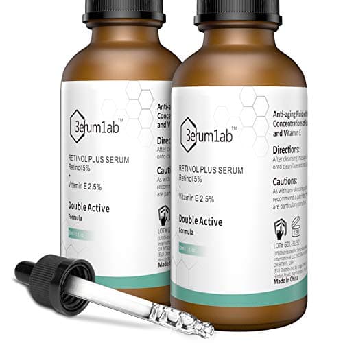 Image of Retinol Serum High Strength for Face and Skin, Unique Double Active Ingredients of Retinol & Vitamin E, Synthetic Effect to Reduce Wrinkle, and Dark Circle (Pack of 2)