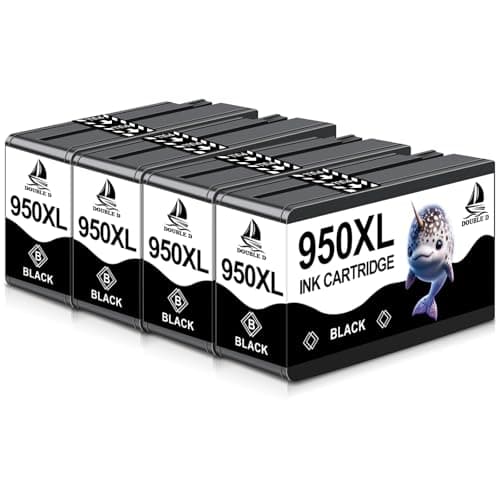 Image of DOUBLE D 950XL Black Ink Compatible Ink Cartridge Replacement for HP 950XL 950 XL High Yield 4 Pack Combo to use with Officejet Pro 8600 8100 8610 8620 8630 8640 8660 8615 8616 251dw 276dw (4-Black)