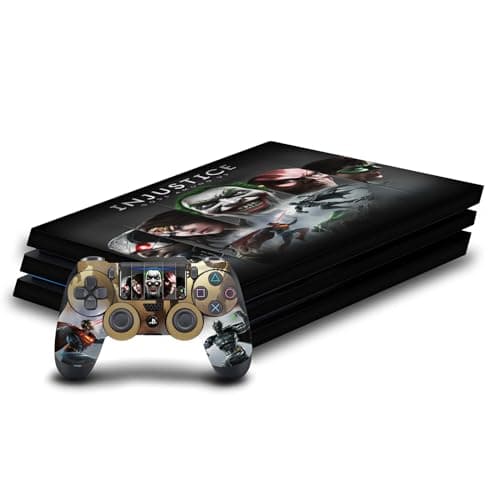 Image of Head Case Designs Officially Licensed Injustice Gods Among Us Poster Key Art Vinyl Sticker Gaming Skin Decal Cover Compatible With Sony PlayStation 4 PS4 Pro Console and DualShock 4 Controller