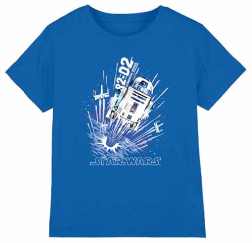 Image of Star Wars Blast Off R2D2 Unisex Kids T Shirt, Royal, 5-6 Years