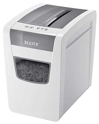 Image of Leitz IQ Slim Home Office Cross Cut Paper Shredder, Shreds 11-10 Sheets (70-80 gsm), 23L Bin, White, 80011000