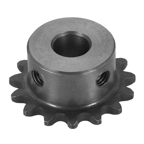 Image of sourcing map #25 Chain Roller Sprocket 8mm Bore 33.5mm OD, 15 Tooth C45 Carbon Steel ANSI Chain NO.25 Roller Sprocket Round Hole without Surface Finished for ISO 04C Chain