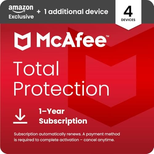 Image of McAfee 2026- Total Protection (4 Plus 1 Devices) Antivirus, VPN, Scam Protection, Security Software, 1-Year Subscription with Auto-Renewal - Digital download | PC/Mac/iOS/Android