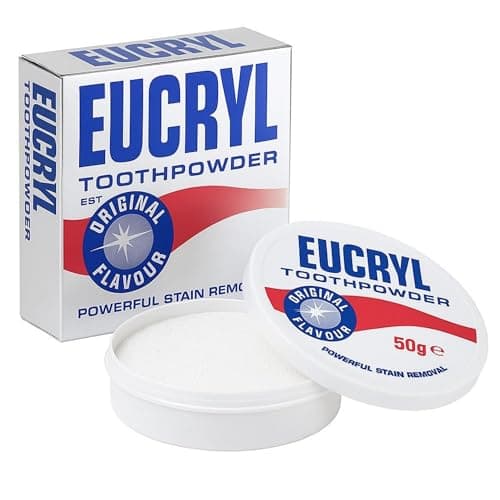 Image of Eucryl Original Flavour Toothpowder, Tooth Whitening Powder, Powerful Stain Remover, For Tobacco, Tea, Coffee & Wine Stains, Unique Polishing Action, 1 x 50g