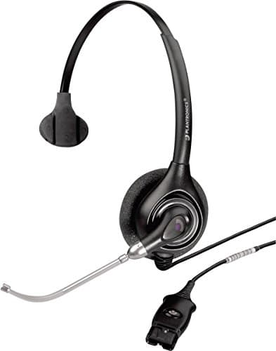 Image of Plantronics SupraPlus HW251/A Wideband Monaural Voice Tube Headset - Black