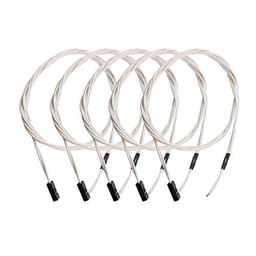 Image of HALJIA 5Pcs Thermistor Temp Sensor NTC 3950 100K with 1 Meter Wiring and Jumper Connector Compatible with Reprap 3D Printer Reprap Prusa