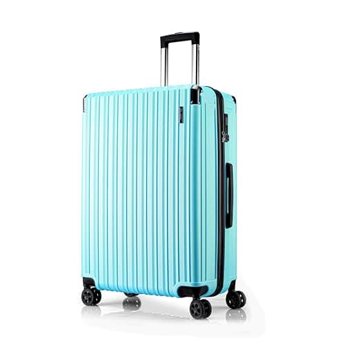 Image of FLIEE Suitcase Large Hard Shell | 28" Lightweight Large Suitcase | Aluminum Telescopic Handle | TSA 3 Digit Combination Lock | 4 Dual Spinner Wheels | Large 28" Hold Check in Luggage Coastal