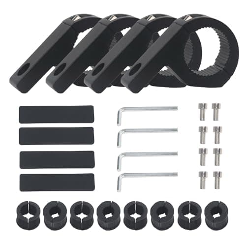 Image of 4 Set 19-32MM Light Bar Mount Kit, Universal work Light Tube Clamp, Mounting Bracket Bull Bar Pipe, Light Bar Mount Kit, bracket clamp, bracket light, tube clamp, car motorcycle bracket.