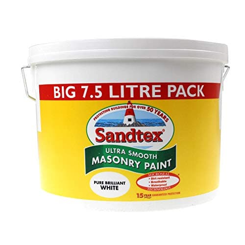 Image of Sandtex Ultra Smooth Masonry Paint - Pure Brilliant White - 7.5 litres